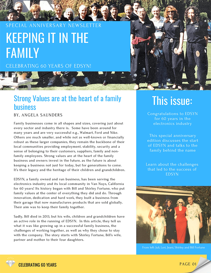 Keeping it in the Family - Strong Values are at the heart of a family business